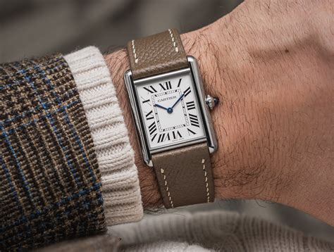 cartier tank must large|cartier tank must on wrist.